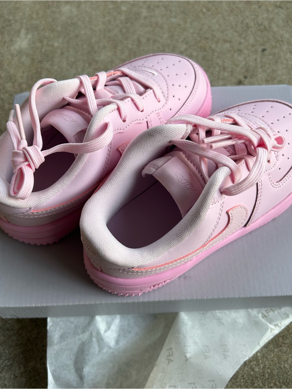 Nike Force 1 Low Little Kids Shoes Pink Foam Size 10c NEW NIB Girl Toddler - Picture 2 of 5